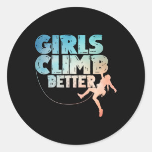 Cool Rock Climber Art For Women Girls Indoor Rock Classic Round Sticker