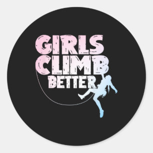 Cool Rock Climber Art For Women Girls Indoor Rock Classic Round Sticker
