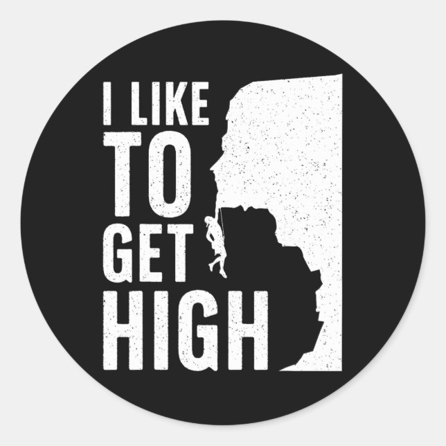 Cool Rock Climbing For Men Women Kids Mountain Roc Classic Round Sticker (Front)