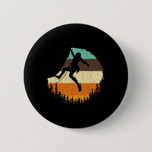 Cool Rock Climbing For Men Women Mountain Climber 6 Cm Round Badge