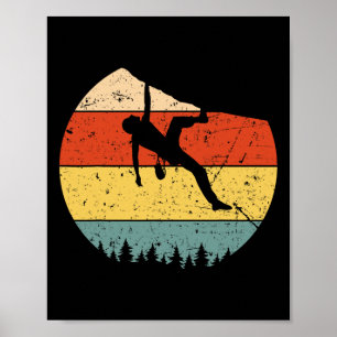 Cool Rock Climbing For Men Women Mountain Climber Poster