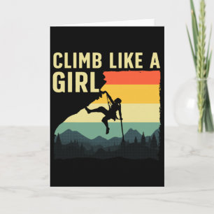 Cool Rock Climbing For Women Girls Mountain Rock C Card