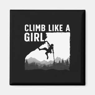 Cool Rock Climbing For Women Girls Mountain Rock C Magnet