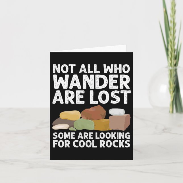 Cool Rock Collector Art For Men Women Geology Hunt Card (Front)