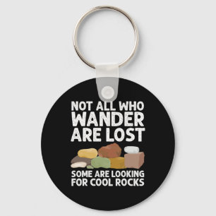 Cool Rock Collector Art For Men Women Geology Hunt Key Ring