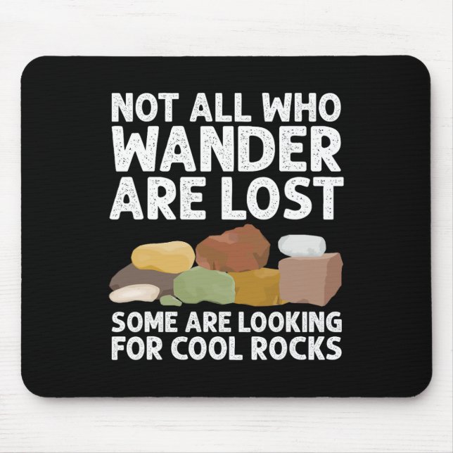 Cool Rock Collector Art For Men Women Geology Hunt Mouse Pad (Front)