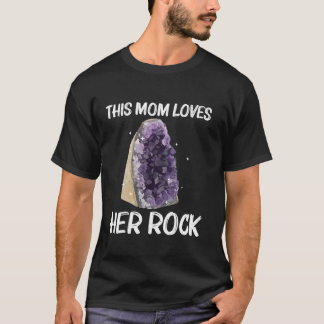 Cool Rock For Design Mum Women Rock Collecting Geo T-Shirt