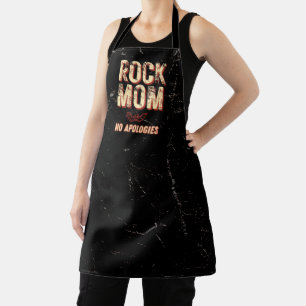 Cool Rock Mom Gift for Mother's Day Rocker Mum Apron