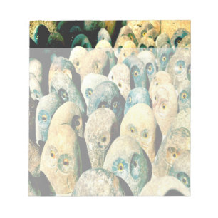 Cool Rock Stone Owl Faces with Eyes Notepad
