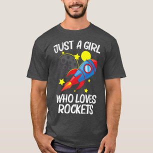 Cool Rocket For Girls Kids Rockets Space Ship Spac T-Shirt