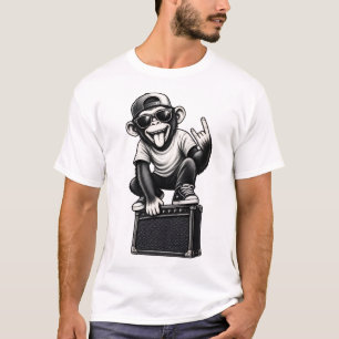 Cool Rockstar Monkey T-Shirt