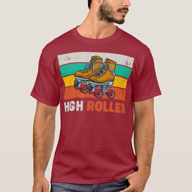 Cool Roller Disco Retro Party 70s and 80s High T-Shirt (Front)