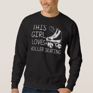Cool Roller Skating For Girls Kids Retro Disco Der Sweatshirt