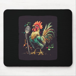 Cool Rooster In Karaoke R For Singing Chicken Love Mouse Pad
