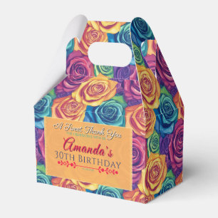 Cool Rose Birthday Favour Box For Vintage Birthday