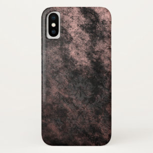 Cool Rose Gold Foil and Black Grunge Pattern iPhone X Case