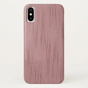 Cool Rose Gold Foil Striped Pattern iPhone X Case