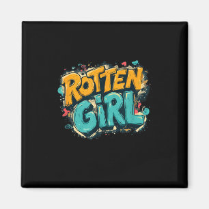 Cool Rotten Girl in Graffiti Style Magnet