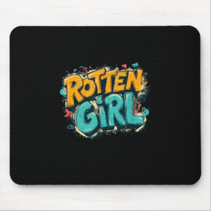 Cool Rotten Girl in Graffiti Style Mouse Pad