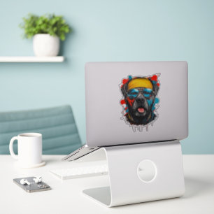 Cool Rottweiler Retro Street Art Sticker