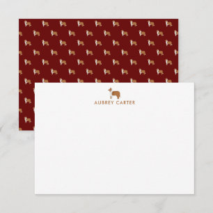 Cool Rough Collie Personalised Thank You Card