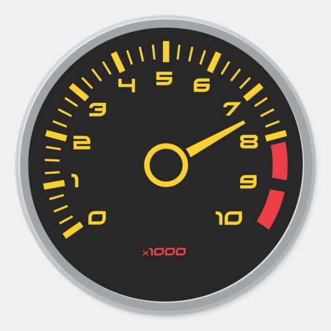 Cool RPM Gauge Sticker (Front)