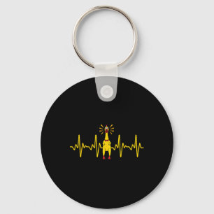 Cool Rubber Chicken Design For Men Women Kids Rubb Key Ring