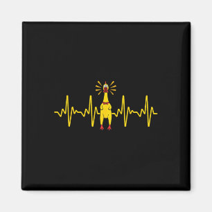Cool Rubber Chicken Design For Men Women Kids Rubb Magnet