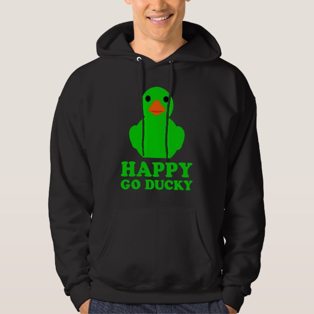 Cool Rubber Duck Lover Lucky Ducky Quack Cute Anim Hoodie (Front)