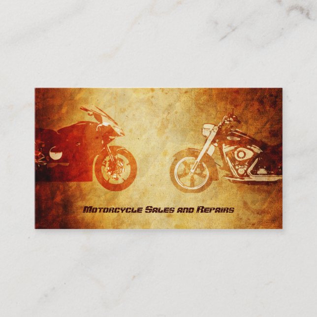 Cool Rugged Motorcycles Business Cards (Front)