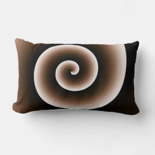 COOL Rust Brown Spiral Pattern Lumbar Cushion