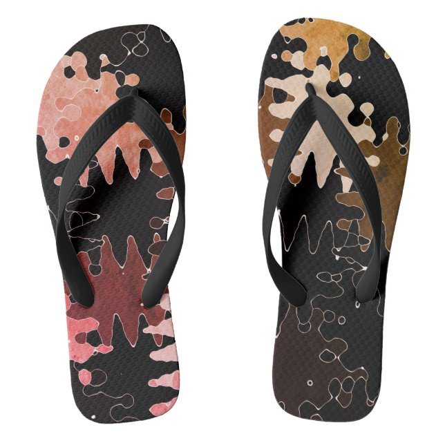 COOL Rustic Abstract Shapes Thongs (Footbed)