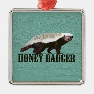 Cool Rustic Honey Badger Metal Tree Decoration