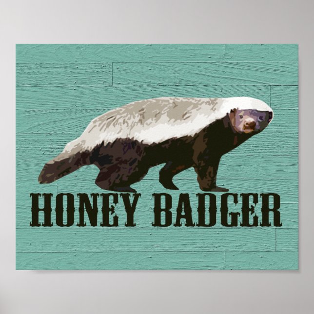 Cool Rustic Honey Badger Poster (Front)