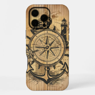 Cool Rustic Nautical Explorer iPhone 16 Pro Max Case