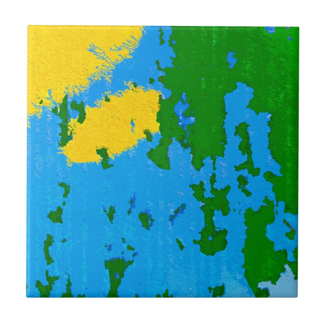 Cool Rustic Peeling Paint  Ceramic Tile (Front)