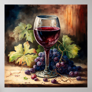 cool Rustic wine lovers  Poster