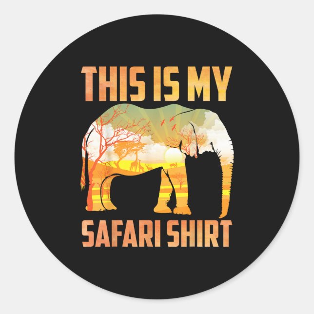 Cool Safari Costume For Men Women Kids Adult Afric Classic Round Sticker (Front)