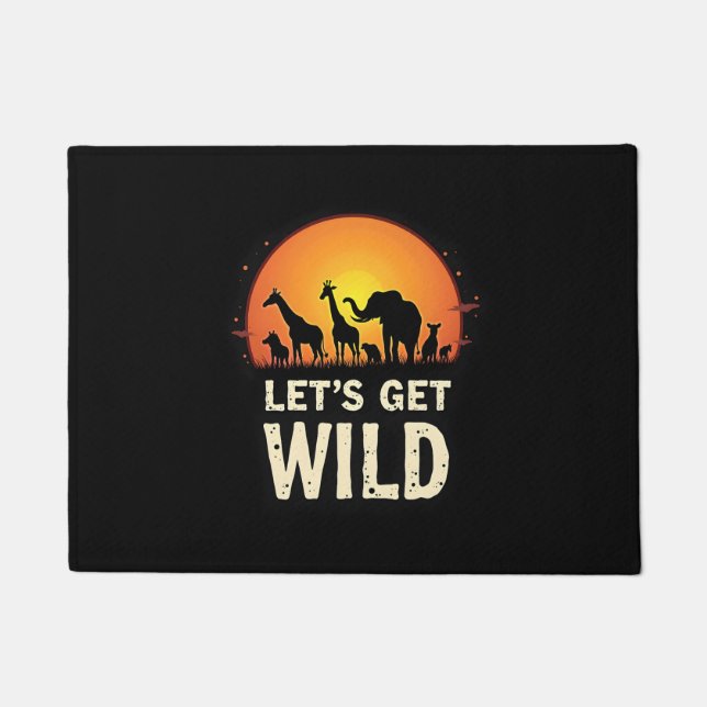 Cool Safari Design For Men Women Kids Safari Anima Doormat (Front)