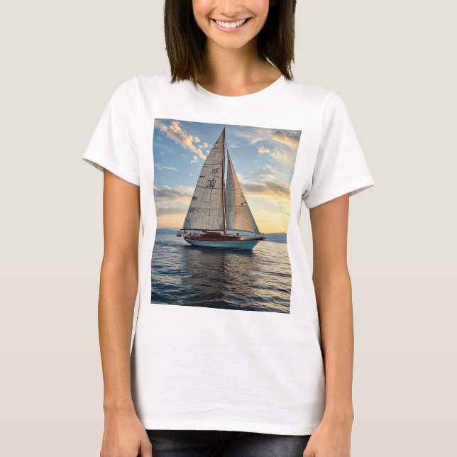 cool sailboat t-shirt (Front)