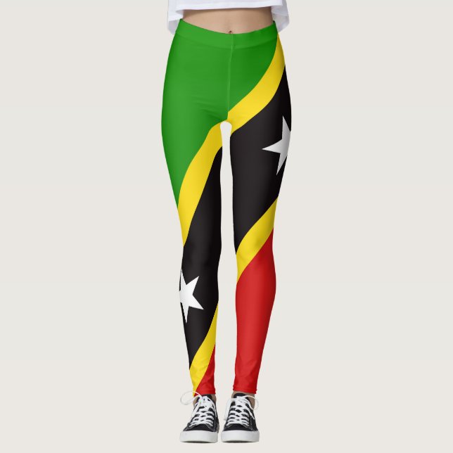 Cool Saint Kitts And Nevis Flag Fashion Leggings (Front)