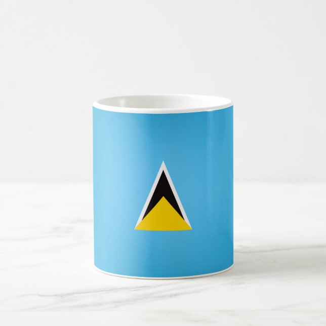 Cool Saint Lucia Flag Coffee Mug (Center)