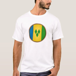Cool Saint Vincent and the Grenadines flag seal T-Shirt