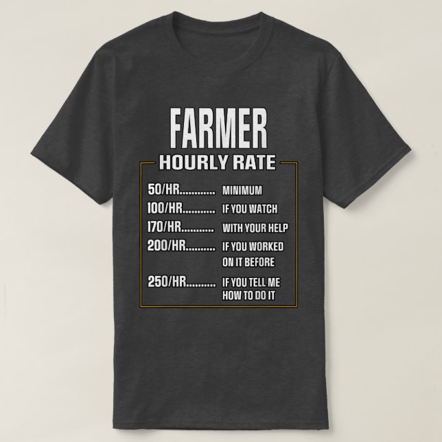 Cool Salary Farmer Saying Farmer  T-Shirt (Design Front)
