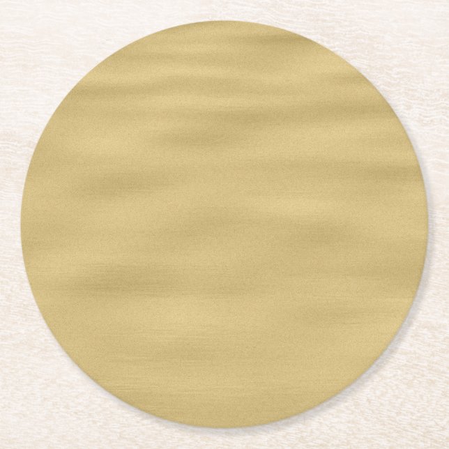 Cool Sandy Beach Look Round Paper Coaster (Front)