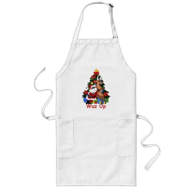Cool Santa and Reindeer Apron (Front)
