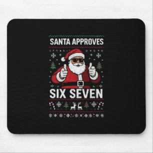 Cool Santa Approves 67 Funny Christmas Sweater Hol Mouse Pad