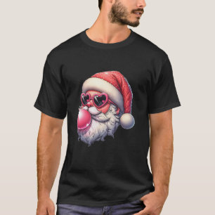 Cool Santa Christmas Blowing Bubble Gum Christmas T-Shirt