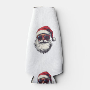 Cool Santa Claus Face Retro Sunglasses Christmas M Bottle Cooler
