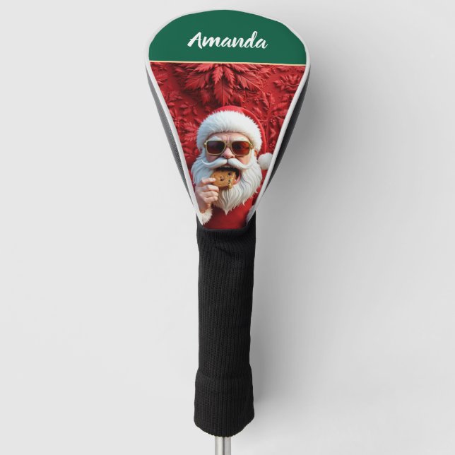 Cool Santa Claus Golf Head Cover (Front)